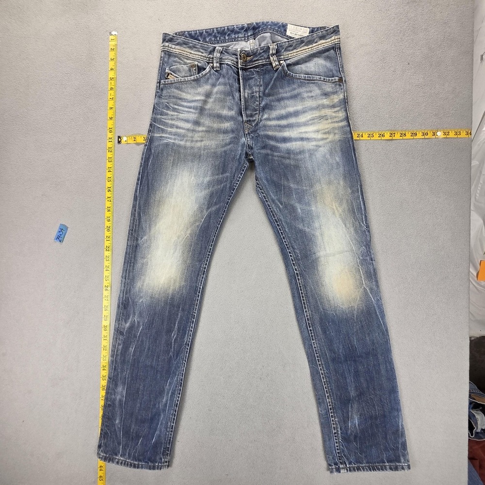 Diesel Jeans Mens 32x32 Blue Darron Regular Slim Tapered Button Fly 0803M